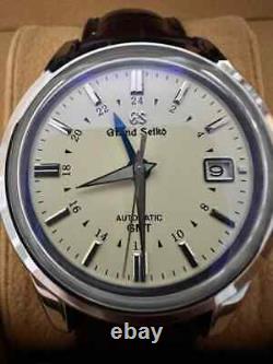 New SEIKO GMT Grand Automatic NH34 Cream Dial Fluted Bezel Dress Watch 39mm