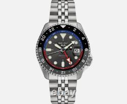 New Seiko 5 Sports SSK019 SKX Sports GMT Series Steel Bracelet Men's Watch