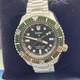 New Seiko Prospex SPB381J1 GMT Diver 200m Automatic 6R54 Green Dial And Bezel