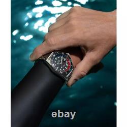New Timex TW2W95300 Deep Water Reef 200 GMT black red blue silver Men's Watch