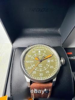 New! Torgoen TN-1209 T47 Jumbo Green Sapphire GMT 47mm Watch withBox SOLD OUT