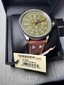 New! Torgoen TN-1209 T47 Jumbo Green Sapphire GMT 47mm Watch withBox SOLD OUT