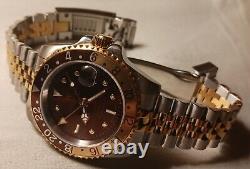 New W 2T Limited EXECUTIVE Edition GMT Watch 40mm Automatic Root Beer FREE SHIP