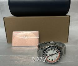 New Zelos MAKO 300M GMT CRACKED ICE 40mm Automatic STEEL Watch DEALER & WARRANTY
