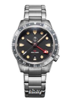 New Zelos MAKO 300M GMT VINTAGE BLACK 40mm Automatic Watch DEALER & WARRANTY