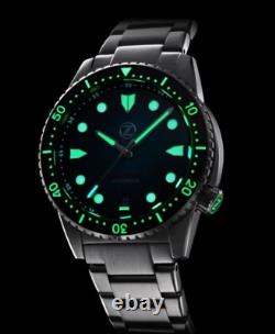 New Zelos MAKO 300M GMT VINTAGE BLACK 40mm Automatic Watch DEALER & WARRANTY