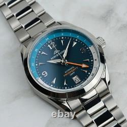 New in Box Maystone Serene Skies GMT Automatic Watch, 100m water resistant, nice