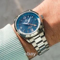 New in Box Maystone Serene Skies GMT Automatic Watch, 100m water resistant, nice