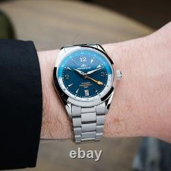 New in Box Maystone Serene Skies GMT Automatic Watch, 100m water resistant, nice