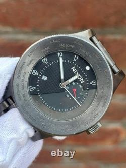 Nixon the passport Jet set world time gmt black dial Swiss Made Quartz Watch