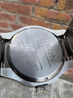 Nixon the passport Jet set world time gmt black dial Swiss Made Quartz Watch