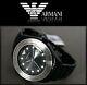 Nwt$395 Emporio Armani Black Metal Gmt Watch Ar0587