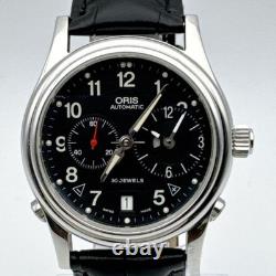 ORIS World Timer GMT Automatic Watch with Calendar Boxed Cleaned Men's