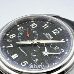 ORIS World Timer GMT Automatic Watch with Calendar Boxed Cleaned Men's
