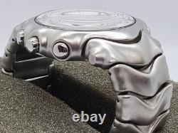 Oakley GMT World Time Alarm 43mm Steel Chronograph Watch Date Sapphire White