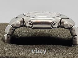 Oakley GMT World Time Alarm 43mm Steel Chronograph Watch Date Sapphire White
