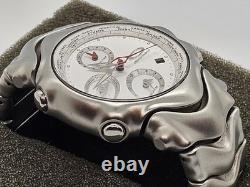 Oakley GMT World Time Alarm 43mm Steel Chronograph Watch Date Sapphire White