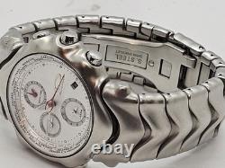 Oakley GMT World Time Alarm 43mm Steel Chronograph Watch Date Sapphire White