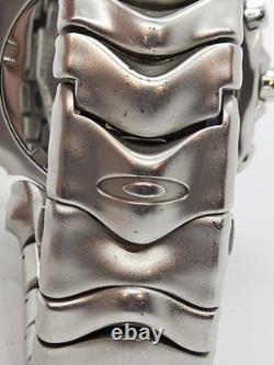 Oakley GMT World Time Alarm 43mm Steel Chronograph Watch Date Sapphire White