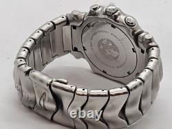 Oakley GMT World Time Alarm 43mm Steel Chronograph Watch Date Sapphire White