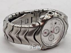 Oakley GMT World Time Alarm 43mm Steel Chronograph Watch Date Sapphire White