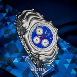 Oakley GMT World Time Chronograph Date Blue Dial With Original Box & Papers