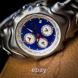 Oakley GMT World Time Chronograph Date Blue Dial With Original Box & Papers