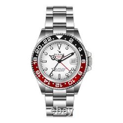 OceanX Sharkmaster GMT Automatic Men's Diver Watch 42mm White Dial SMS-GMT-562