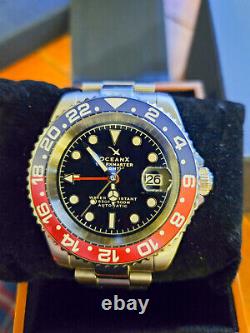 OceanX Sharkmaster GMT Pepsi Dial Dive Watch Automatic SMS-GMT-521