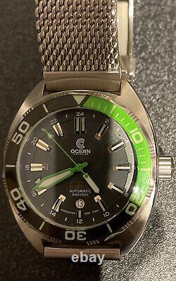 Ocean Crawler Core Diver GMT Automatic Watch Black/Green L/E