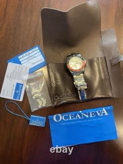 Oceaneva Deep Marine Explorer GMT Quartz 1250m 44mm Silver Dial Box/Papers Oceaneva Deep Marine Explorer GMT Quartz 1250m 44mm Silver Dial Box/Papers