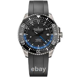 Oceaneva Deep Marine Explorer VI 6000m Titanium GMT Black Blue Automatic Watch