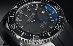 Oceaneva Deep Marine Explorer VI 6000m Titanium GMT Black Blue Automatic Watch