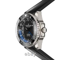 Oceaneva Deep Marine Explorer VI 6000m Titanium GMT Black Blue Automatic Watch