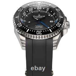 Oceaneva Deep Marine Explorer VI 6000m Titanium GMT Black Blue Automatic Watch