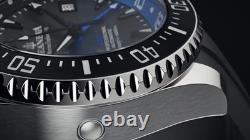 Oceaneva Deep Marine Explorer VI 6000m Titanium GMT Black Blue Automatic Watch