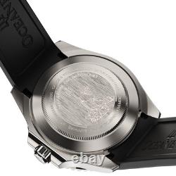 Oceaneva GMT WorldTime Grade 5 Titanium Automatic 6000m Dive Watch, Red Blue