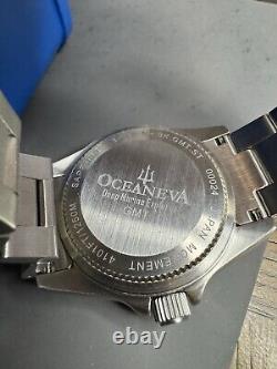 Oceaneva Men's Deep Marine Explorer GMT Automatic Batman Stainless Steel