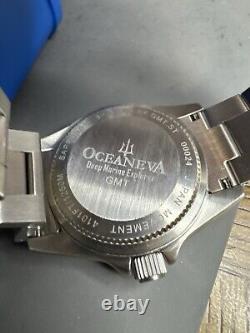 Oceaneva Men's Deep Marine Explorer GMT Automatic Batman Stainless Steel