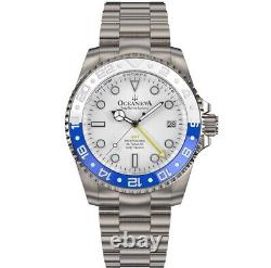Oceaneva Men's Deep Marine Explorer GMT Watch 1250M Ceramic TITANIUM