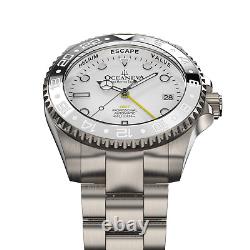 Oceaneva Men's Deep Marine Explorer GMT Watch 1250M Ceramic TITANIUM