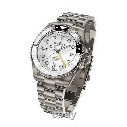 Oceaneva Men's Deep Marine Explorer GMT Watch 1250M Ceramic TITANIUM