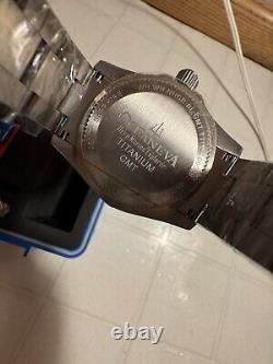 Oceaneva Men's Deep Marine Explorer GMT Watch 1250M Ceramic TITANIUM