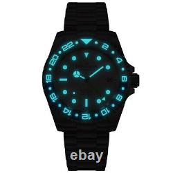 Oceaneva Men's Deep Marine Explorer GMT Watch 1250M Ceramic TITANIUM