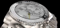 Oceaneva Men's Deep Marine Explorer GMT Watch 1250M Ceramic TITANIUM