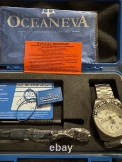 Oceaneva Men's Deep Marine Explorer GMT Watch 1250M TITANIUM With Box, Tags, Card