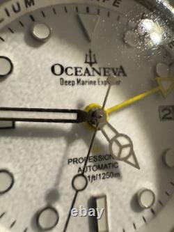 Oceaneva Men's Deep Marine Explorer GMT Watch 1250M TITANIUM With Box, Tags, Card