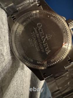 Oceaneva Men's Deep Marine Explorer GMT Watch 1250M TITANIUM With Box, Tags, Card