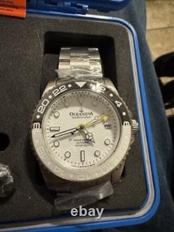 Oceaneva Men's Deep Marine Explorer GMT Watch 1250M TITANIUM With Box, Tags, Card