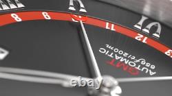 Oceaneva Men's OceanTrek GMT Automatic 200m Leather Black Watch OTBK200M34NH